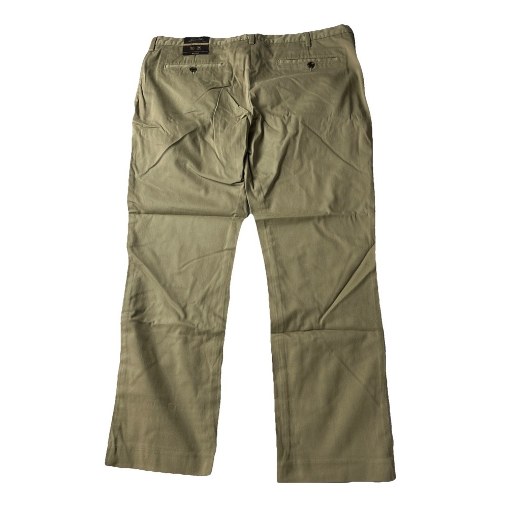 Tasso Elba Mens Pants 36x30 Khaki Beige Core Cotton Stretch Chinos